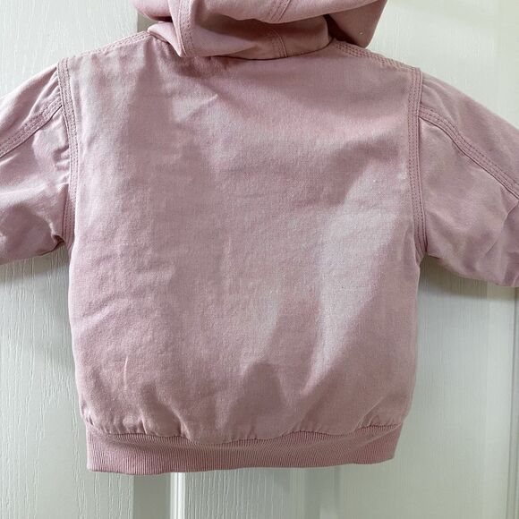 Bass Pro Shops Pink Canvas Hooded Jacket Girls Size 12 Months - Picture 14 of 14